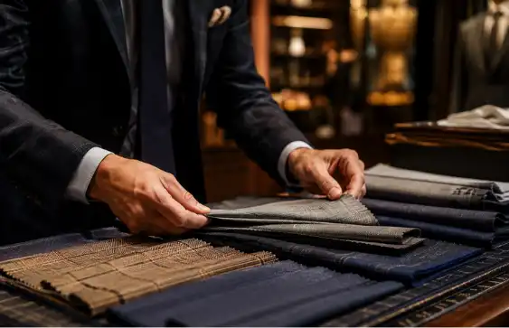 Premium shirt fabric selection